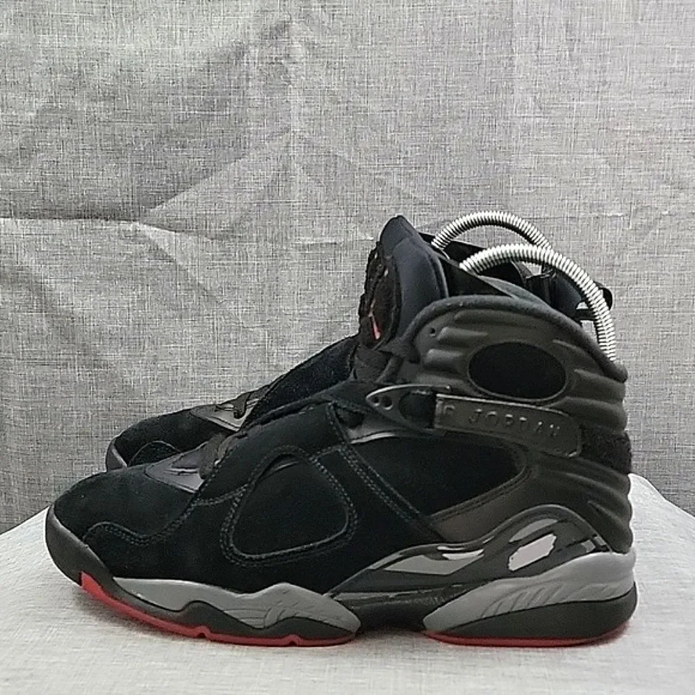 Nike Air Jordan 8 Bred Men's SZ 10 Nike retro Black Cement / Red 305381-022